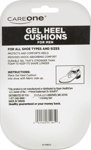 Meijer Gel Heel Cushions - Men's, 1 Pair