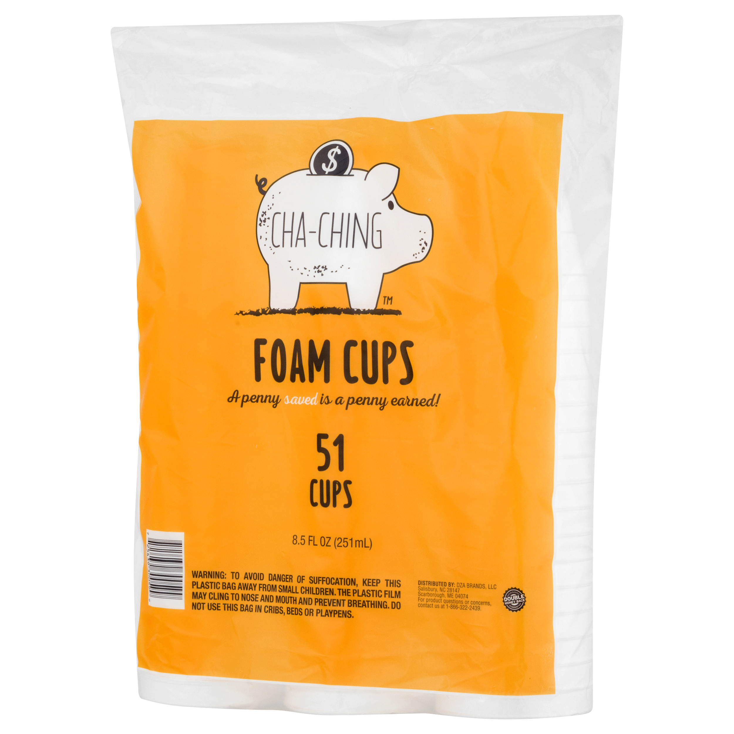 Cha Ching Foam Cups 8.5oz 51 ct pkg Food Lion