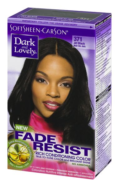 Dark And Lovely Fade Resist Permanent Hair Color - 371 Jet Black