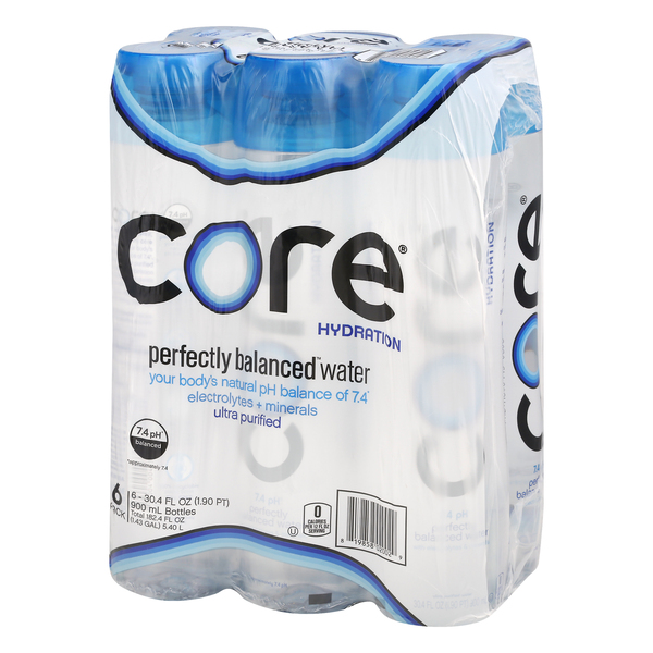Core Hydration Purified Water - 6pk/30.4 Fl Oz Bottles : Target