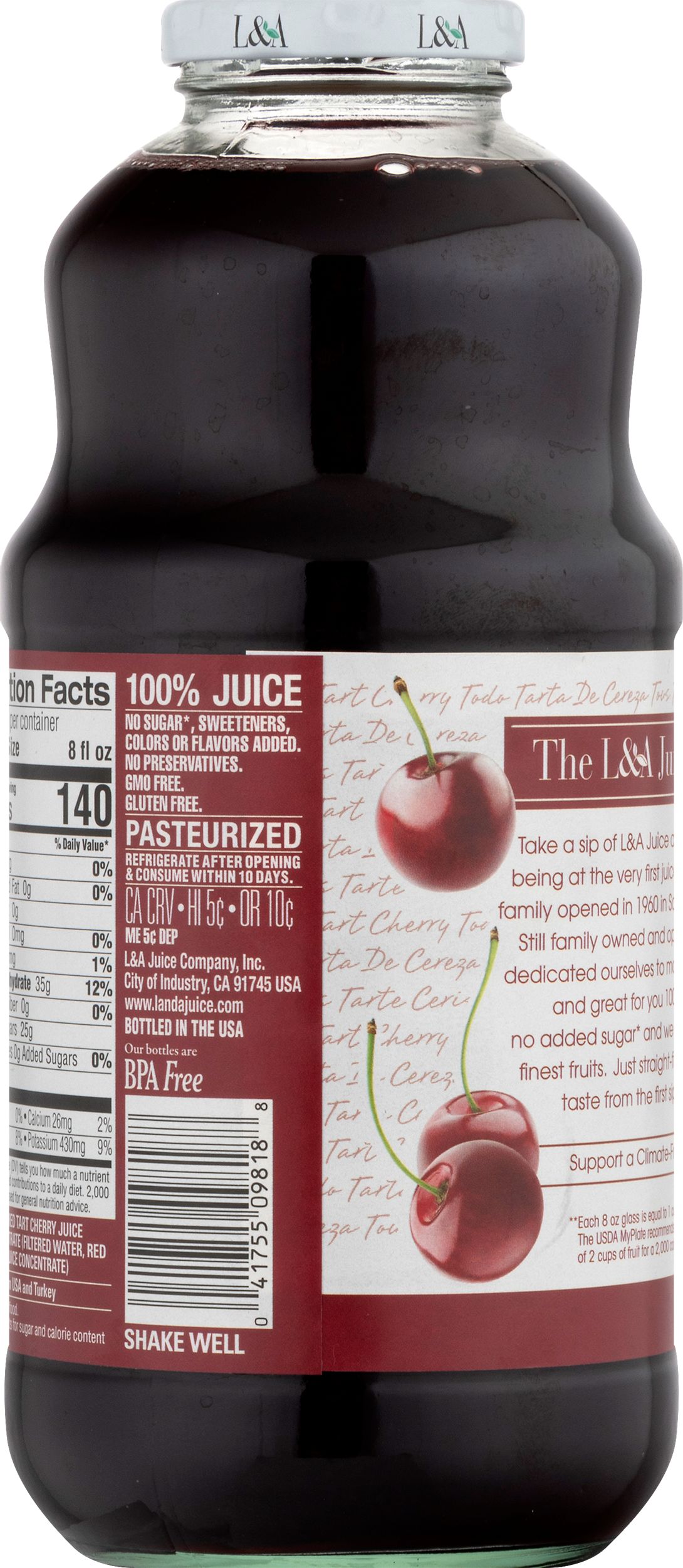 L&A Concentrate All Tart Cherry | Hannaford