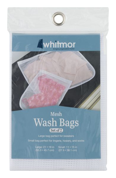 Whitmor Mesh Wash Bags - 1 ct pkg