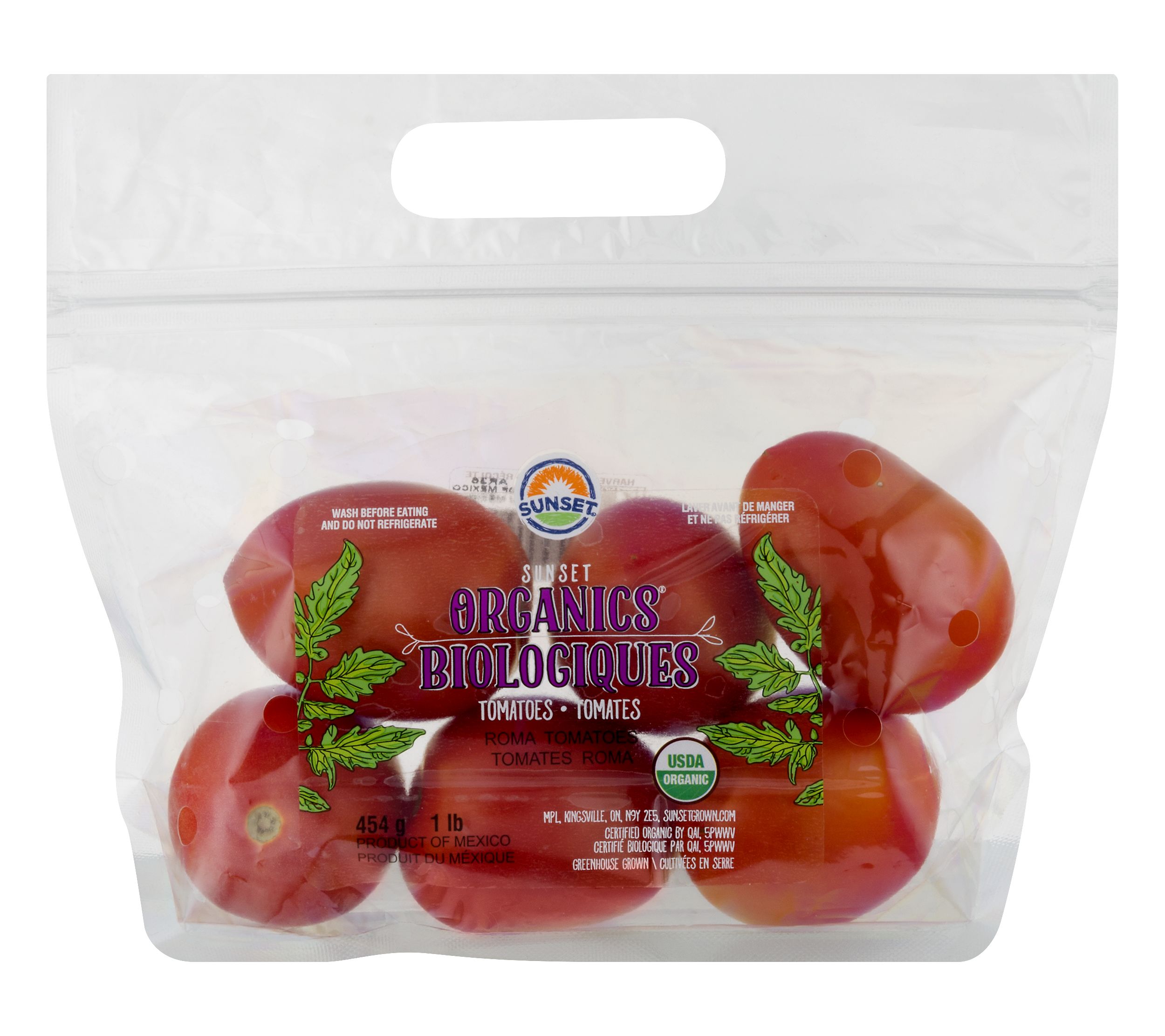 Sunset Organic Roma Tomatoes Bag | MARTIN'S