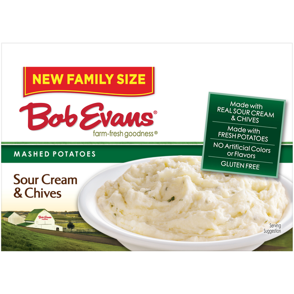 Bob Evans Mashed Potatoes, Original, Family Size 32 oz, Sides