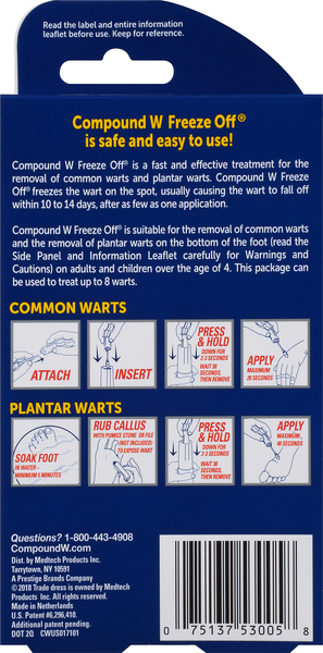 Compound W Freeze Off Wart Remover Kit 8 ct - drugsupplystore.com