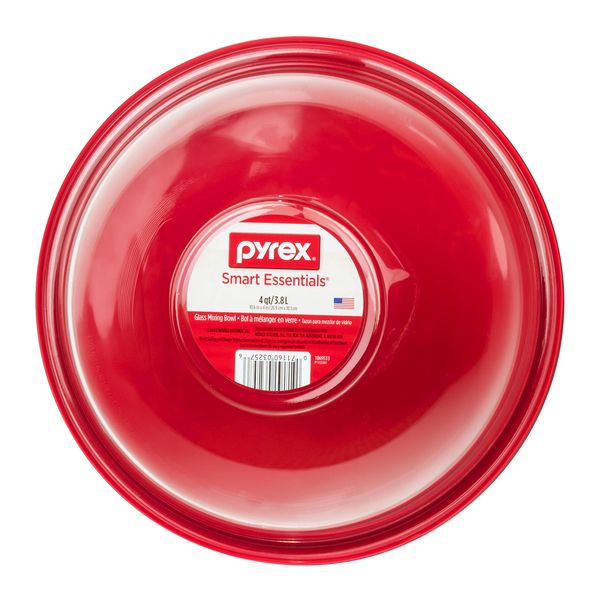 Pyrex Smart Essentials Mixing Bowl, Glass, 4 qt