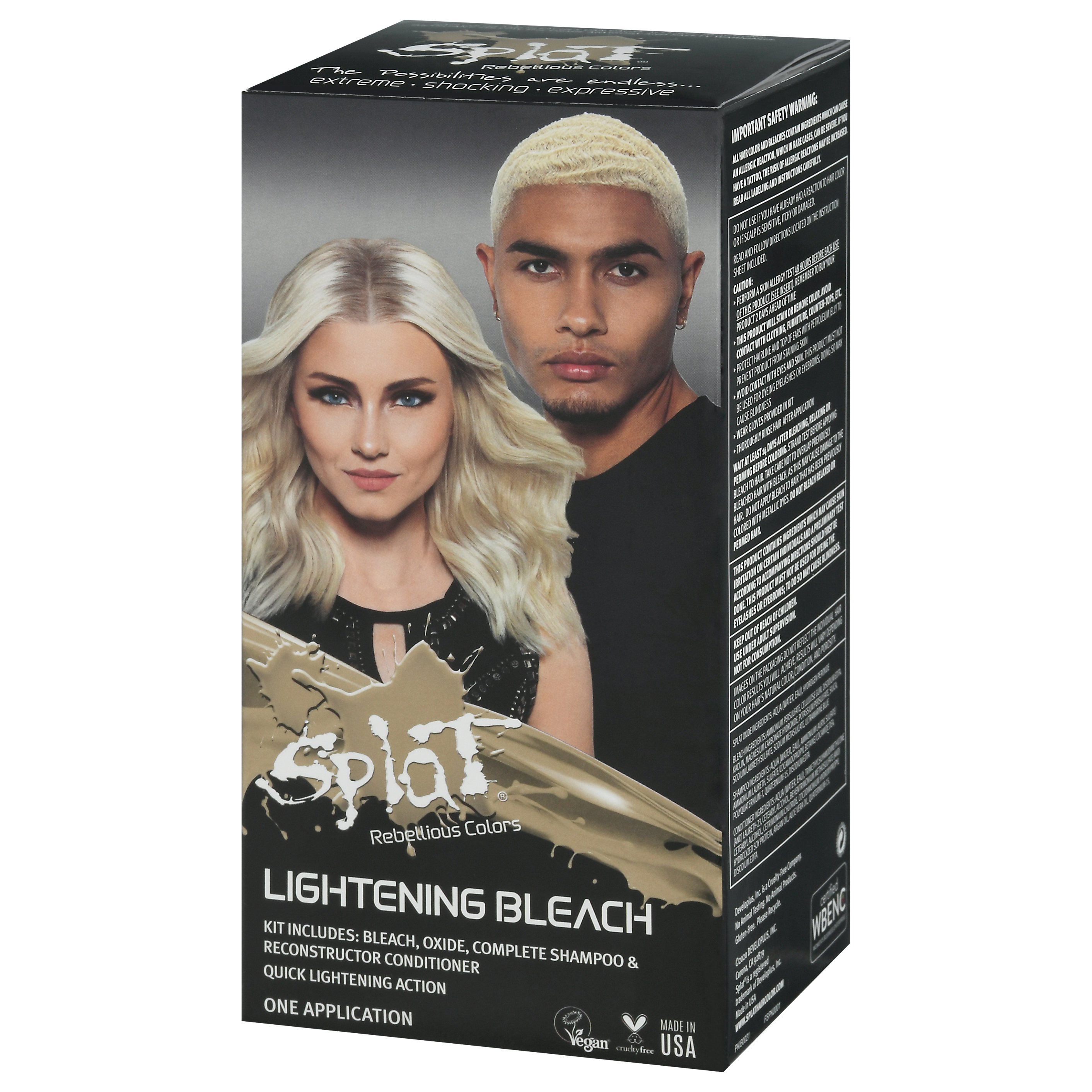 Splat Complete Kit Hair Color Lightening Bleach 1 ct box Giant