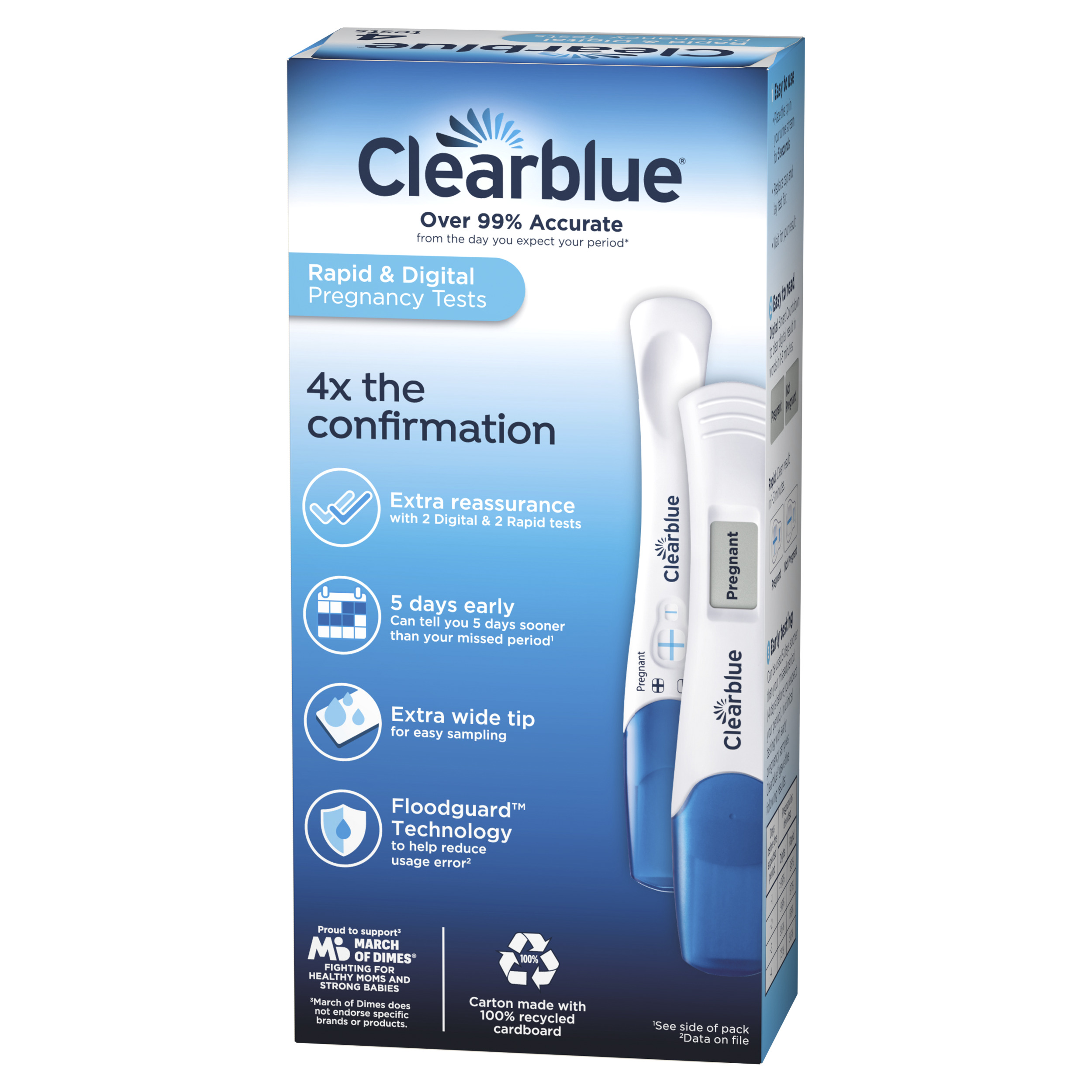 Clearblue Digital & Rapid Pregnancy Tests - 4 ct box | Giant