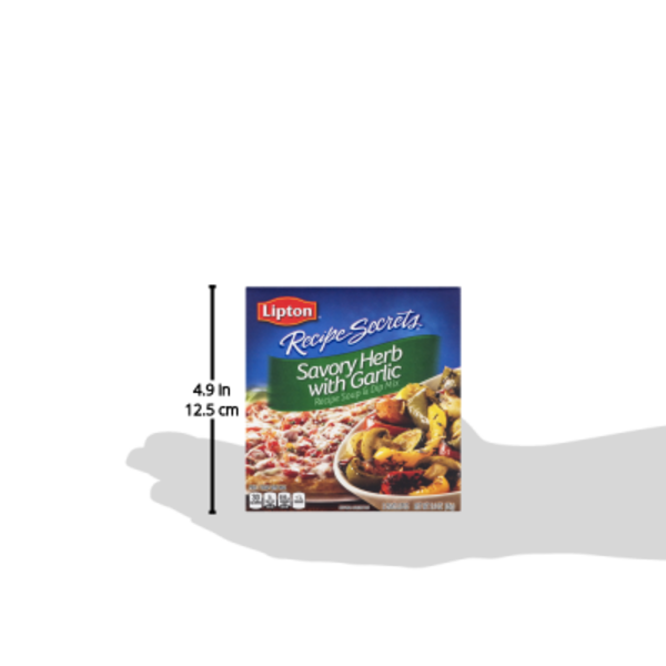 LIPTON RECIPE SECRETS DRY SOUP MIX HERB WITH GARLIC 2 CT PER BOX Net wt  2.4oz