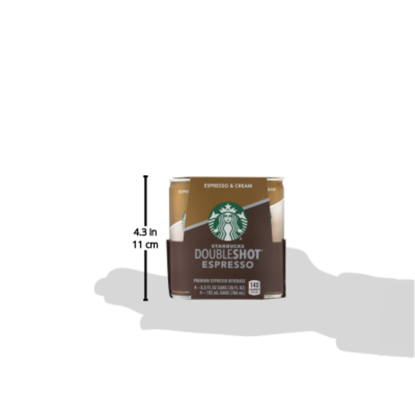 Starbucks Doubleshot Espresso Espresso Beverage, Premium, Espresso & Cream - 12 pack, 6.5 fl oz cans