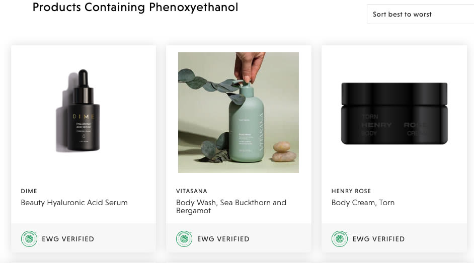 EWG onaylı phenoxyethanol içeren ürünler