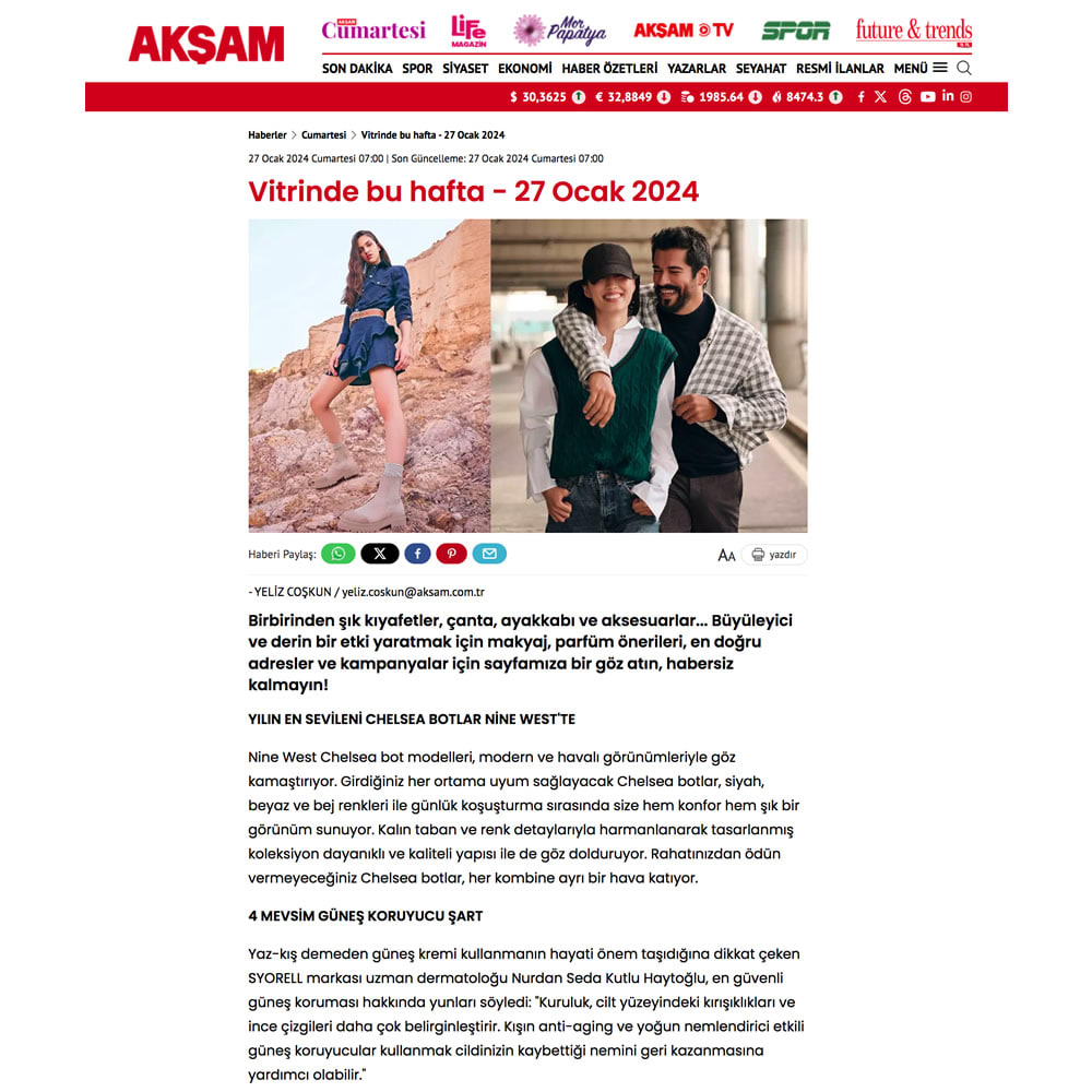 Akşam Gazetesi Syorell Basın Haberi