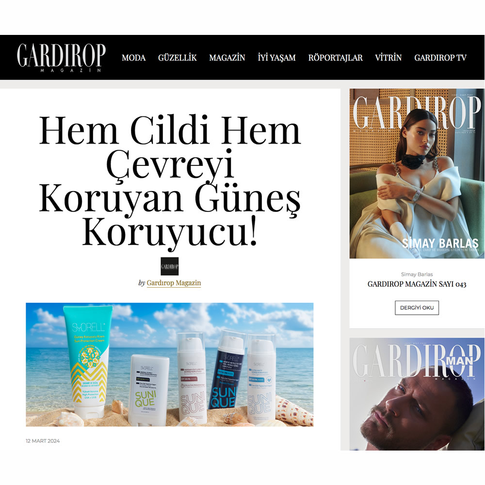 Gardrop Magazin - Hem Cildi Hemde Çevreyi Koruyan Güneş Koruyucu