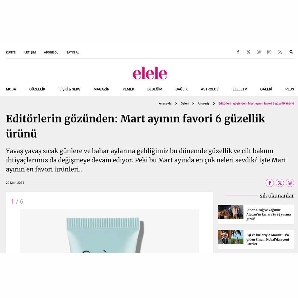 Elele - Mart Ayının Favori 6 Güzellik Ürünü