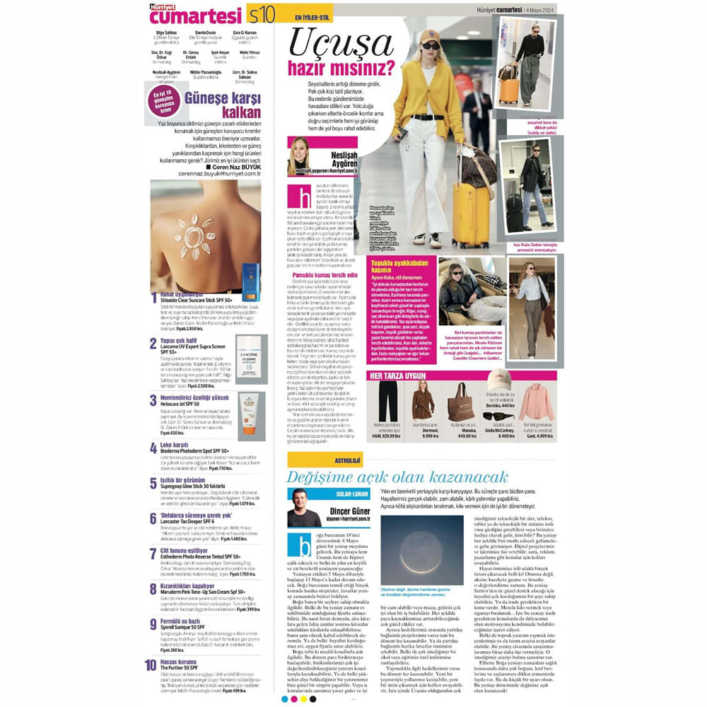 Hürriyet Cumartesi En İyi Güneşten Koruyucu Krem