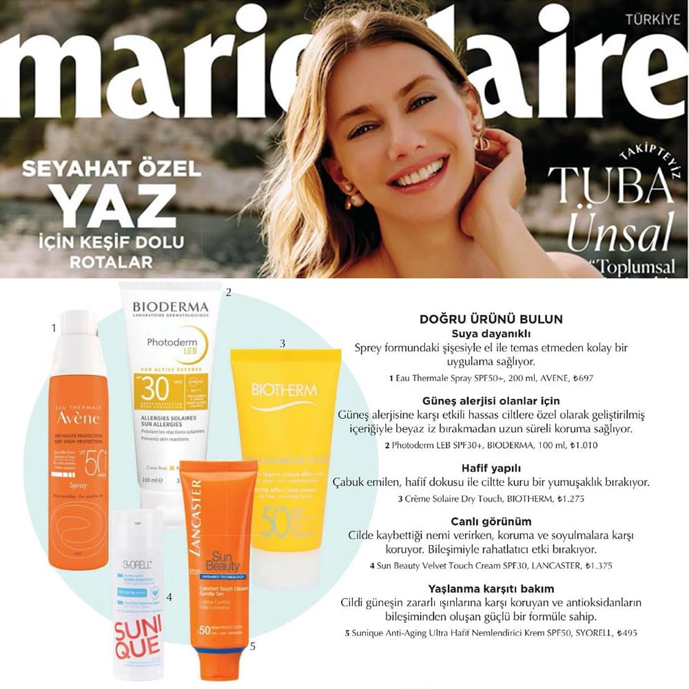 Marie Claire - Doğru Güneş Koruyucuyu Bulun
