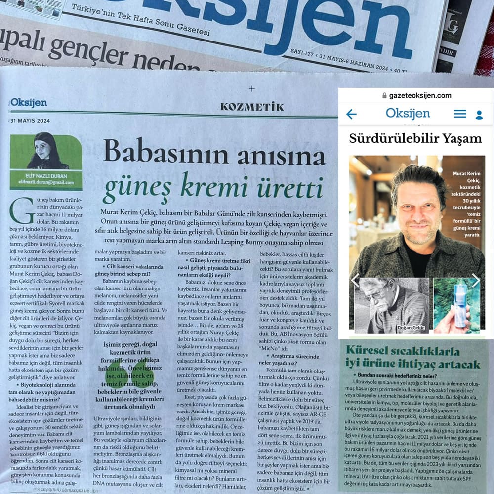 Oksijen - Babasının Anısına Güneş Kremi Üretti