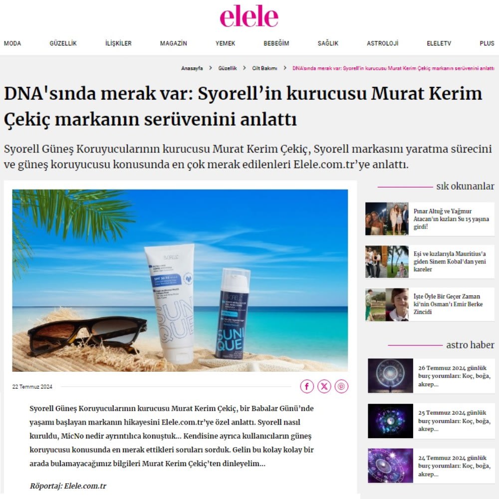 Elele - DNA'sında merak var: Syorell’in kurucusu Murat Kerim Çekiç markanın serüvenini anlattı