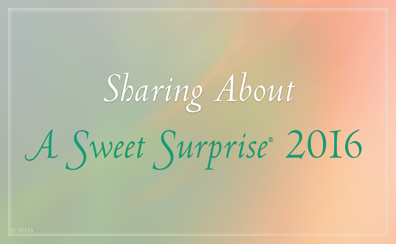 Sharing About A Sweet Surprise 2016