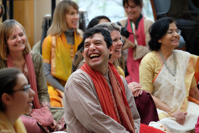 laughing participants