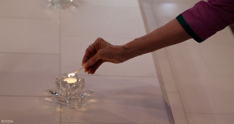 lighting candle