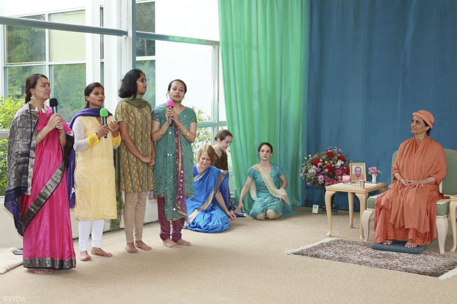 women chanting