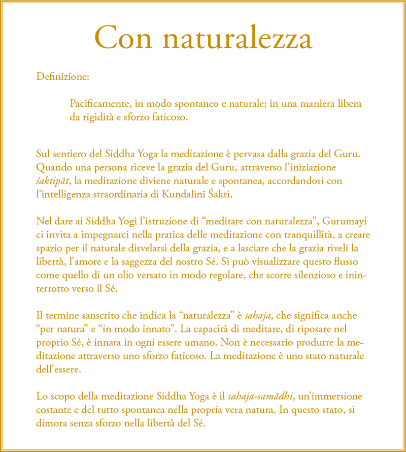 Gurumayi's Message for 2015: Easefully - Italian