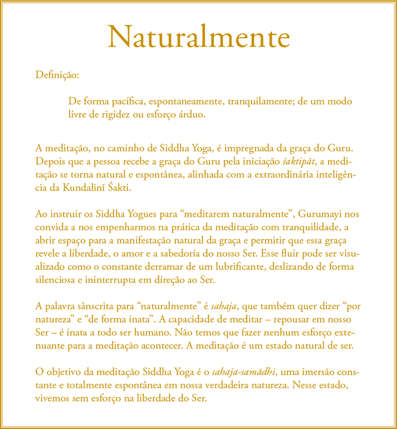 Gurumayi's Message for 2015: Easefully - Portuguese