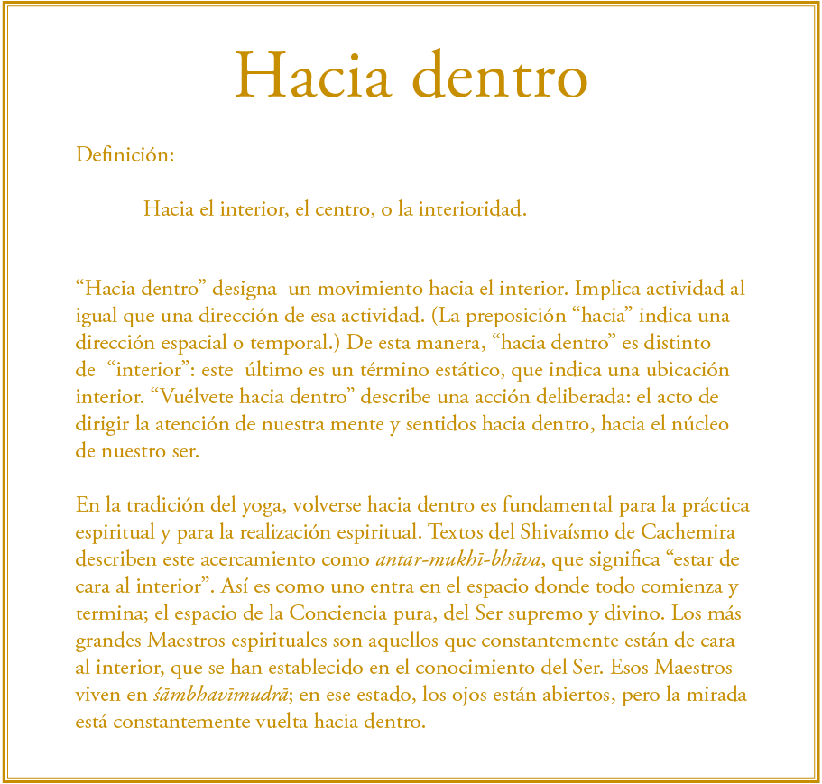 Gurumayi's Message for 2015: Inward - Spanish