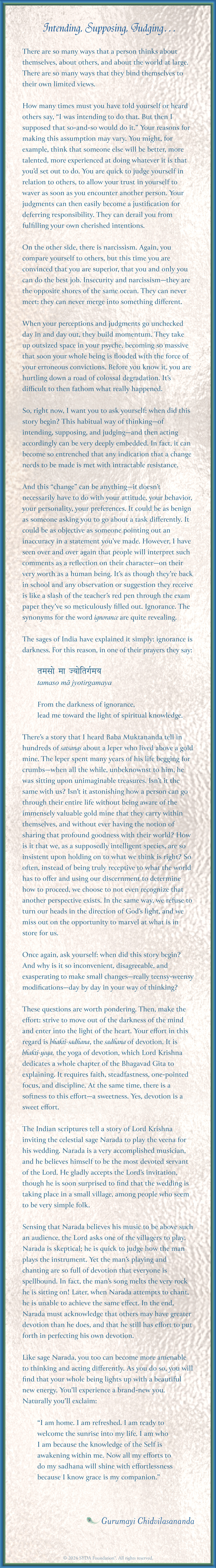 Intending, Supposing, Judging...