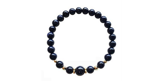 Blue Goldstone Wrist Mala Blue Goldstone Wrist Mala