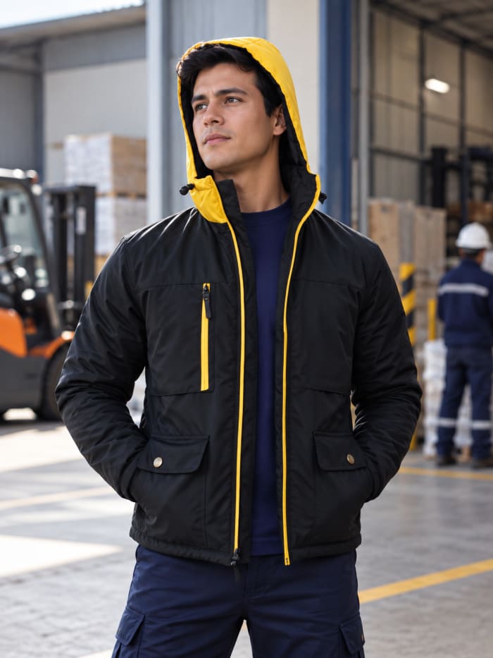 Chaqueta industrial con capota JAM Dotaciones