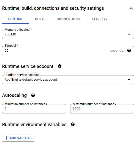 cloud function setup