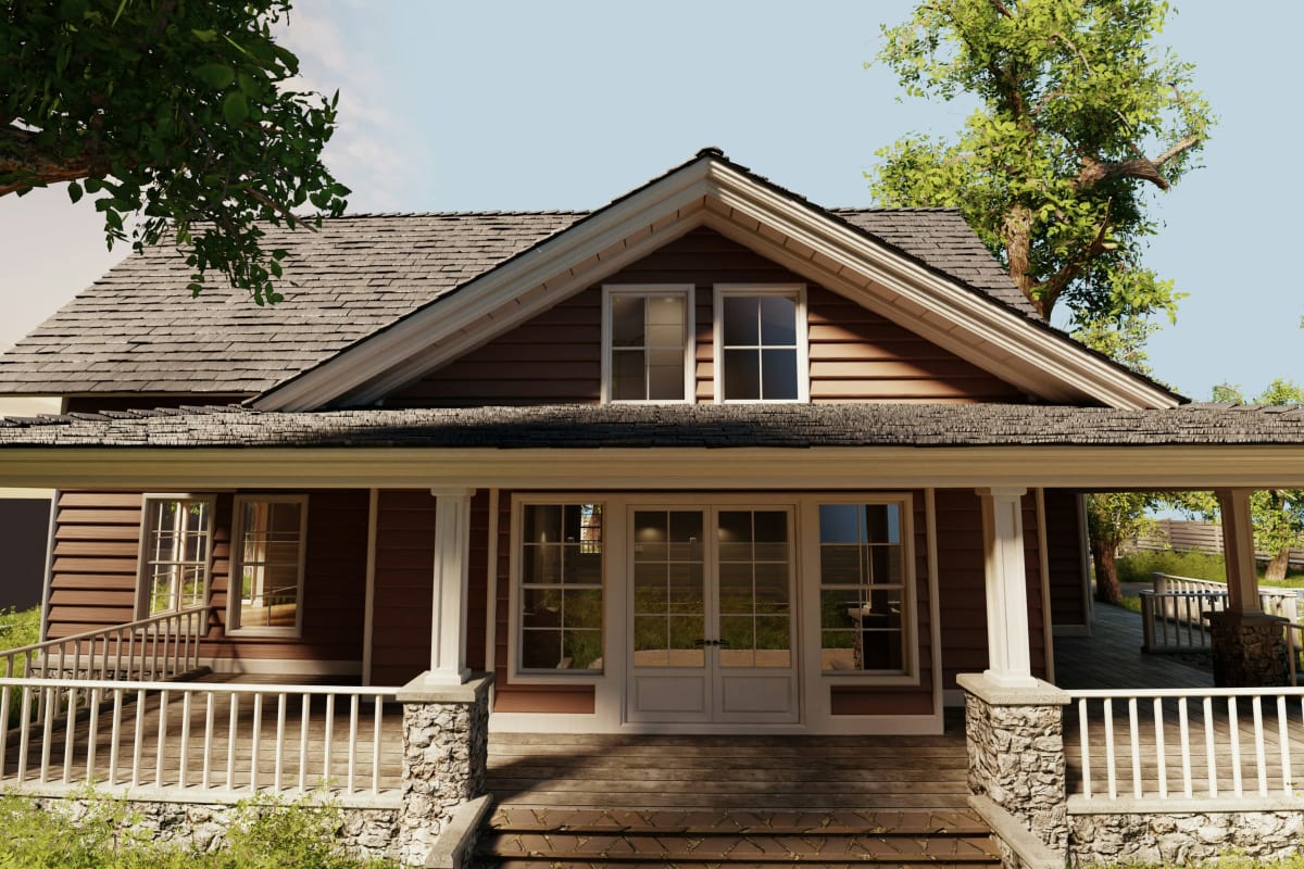 Craftsman home with lap siding and a wide front porch