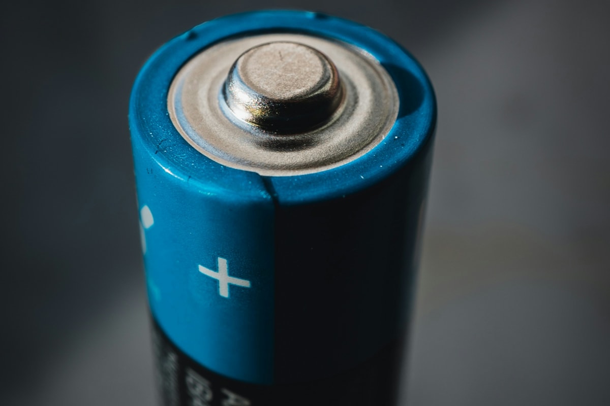 Close-up of a battery