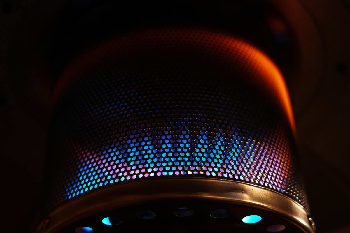 Close-up of a propane heater flame