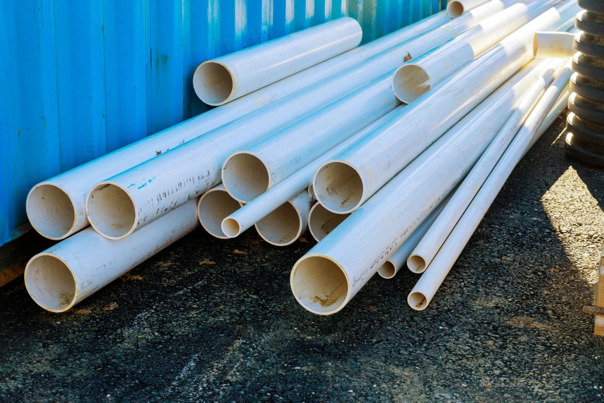 Stack of PVC pipe