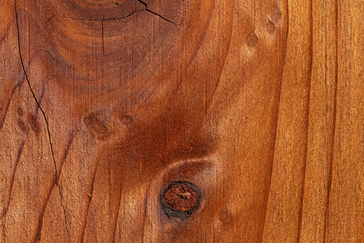 Rich grain of finished wood