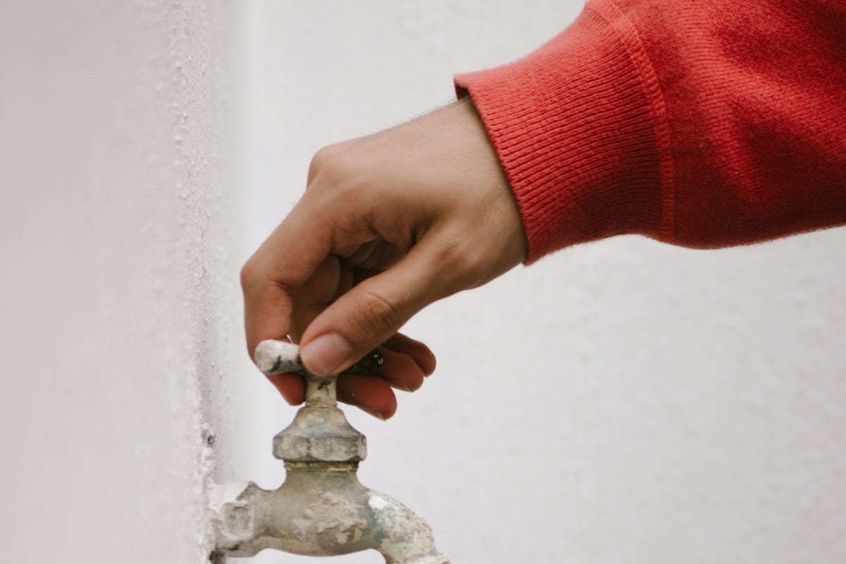 Turning an outdoor spigot