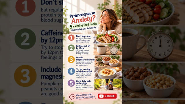 5 simple habits to crush perimenopause anxiety #perimenopause #hormonebalance #calm
