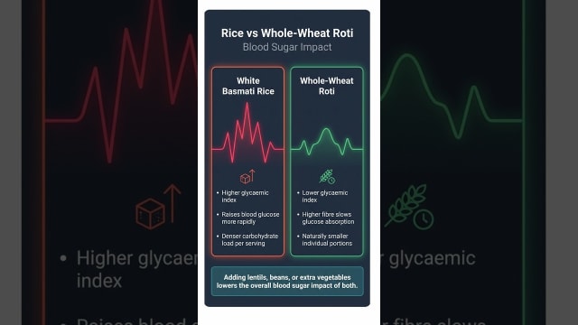 Rice vs roti for blood sugar