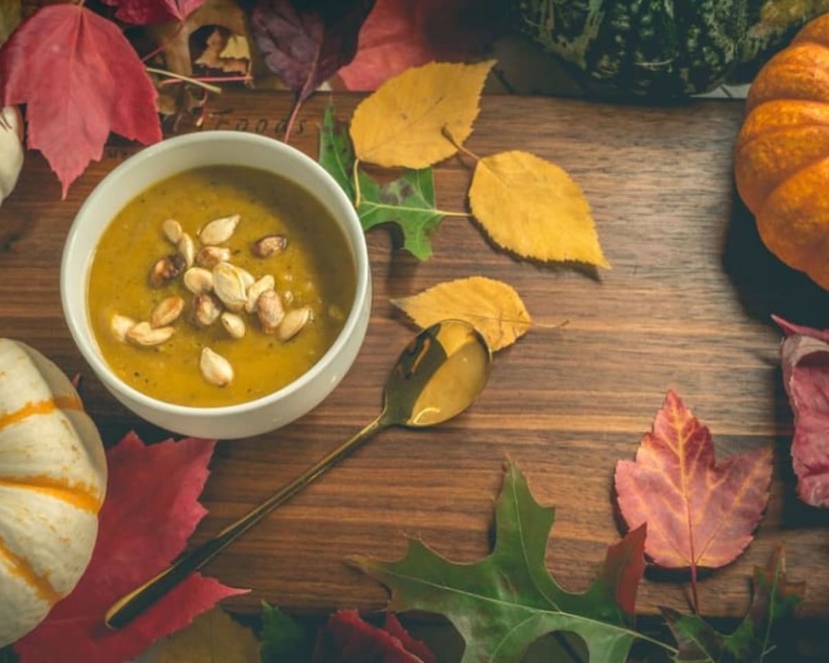 Roasted Butternut Squash & Red Lentil Soup