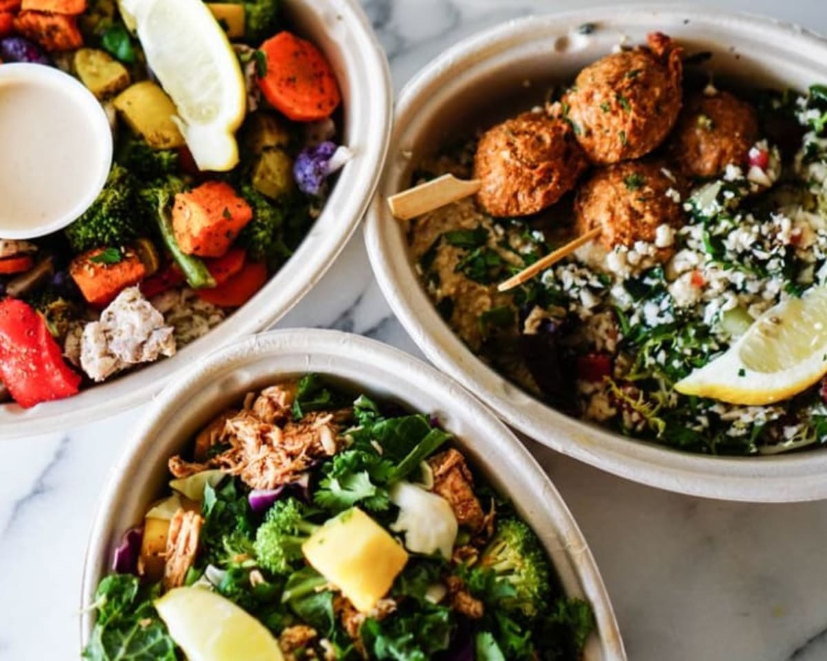 Oven-Baked Falafel Bowl with Hummus & Tahini Dressing