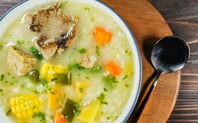 Wholewheat Chicken Couscous with Chickpea Soup