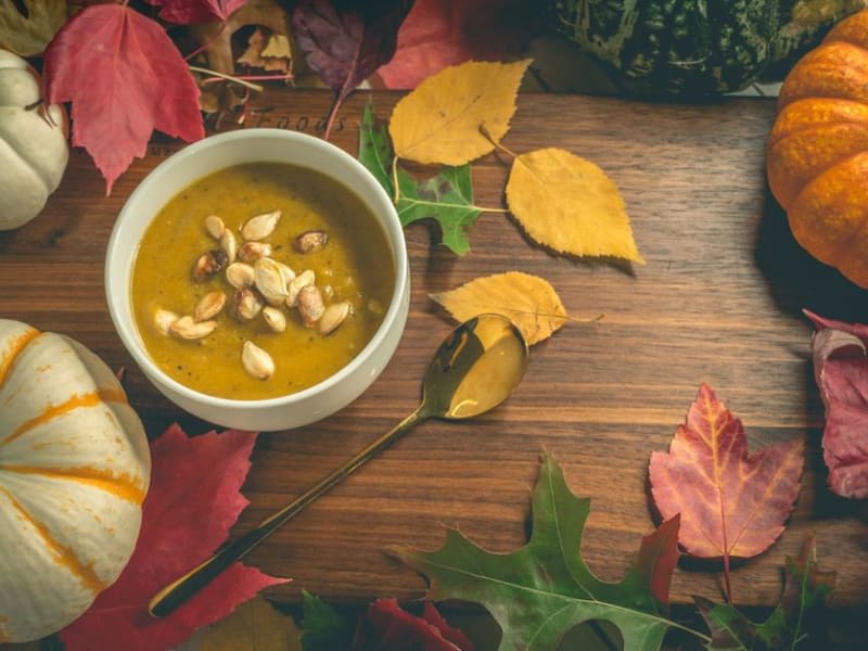 Roasted Butternut Squash & Red Lentil Soup