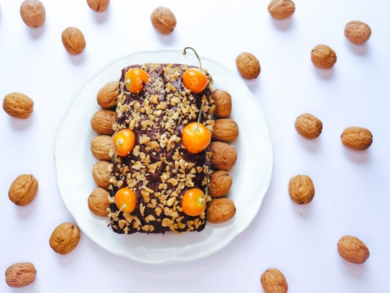 Chocolate Popcorn Cakes with Dried Apricots