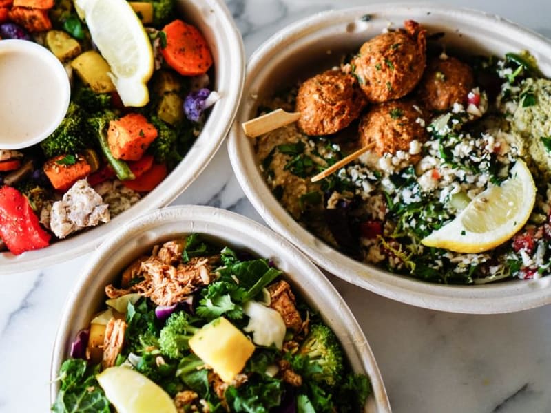 Oven-Baked Falafel Bowl with Hummus & Tahini Dressing