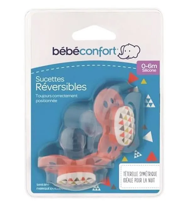 Bébé Confort Sucettes silicone réversibles (x2) rouge (0-6 mois+)