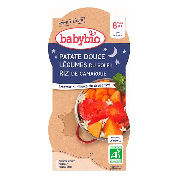 Babybio Petit pot patate douce légumes 2 x 200 g
