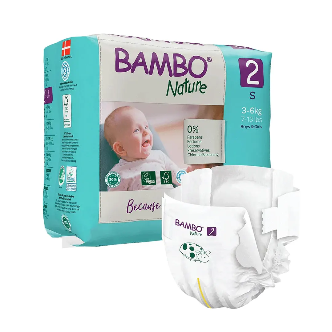 Bambo Nature 2 Couches Mini 3-6 kg / 30 pièces
